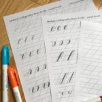 Learn Modern Calligraphy - Basic Strokes Drill Sheets - Small Brush ...