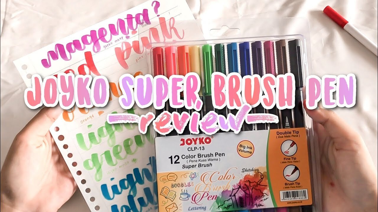[Unboxing] Kumpulan Brush Pen Merek Lokal Review Snowman, Joyko, & Lyra