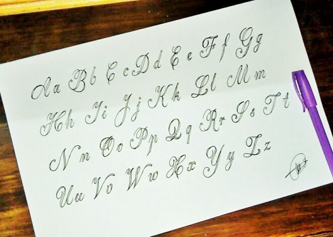 Panduan Menulis Huruf Besar (Uppercase) A-Z (Gaya Kaligrafi Modern)