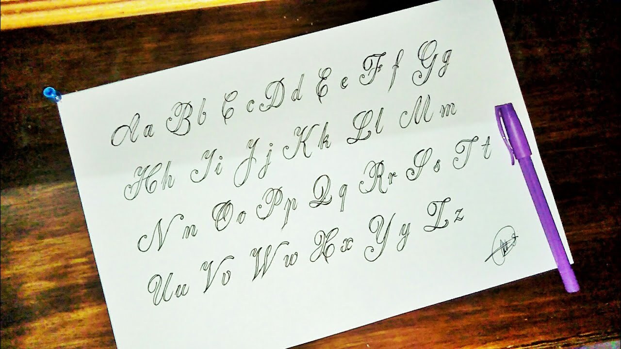 Panduan Menulis Huruf Besar (Uppercase) A-Z (Gaya Kaligrafi Modern)