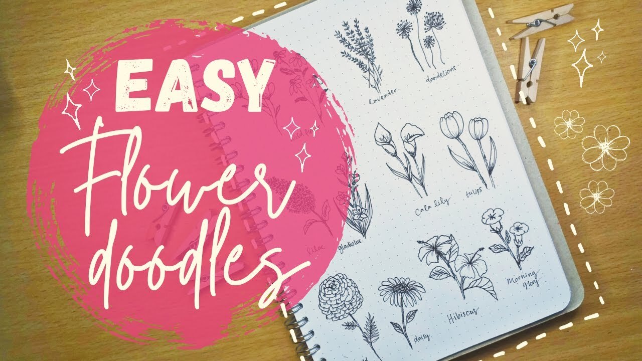 CARA MUDAH MENGGAMBAR BUNGA UNTUK PEMULA | Easy Flower Doodles | - YouTube CARA MUDAH MENGGAMBAR BUNGA UNTUK PEMULA | Easy Flower Doodles | - YouTube