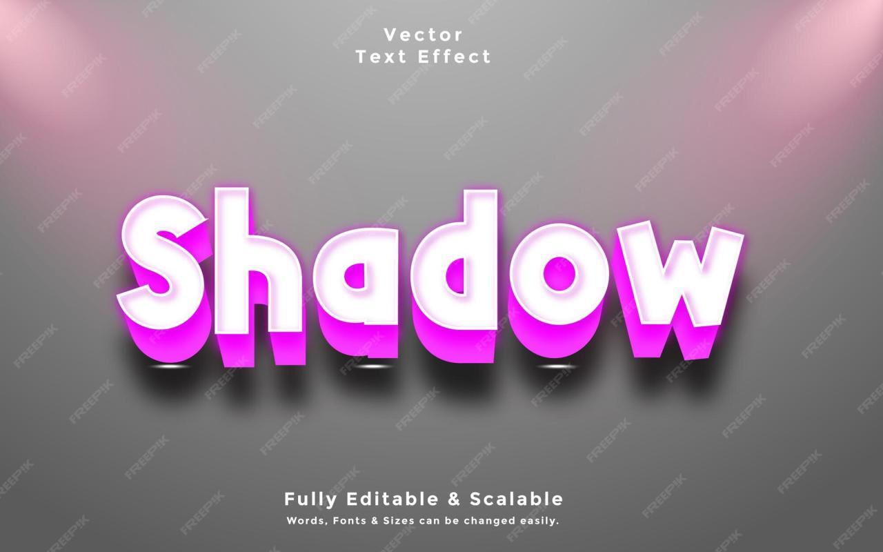 Panduan Membuat Shadow Effect (Efek Bayangan) 3d Pada Huruf